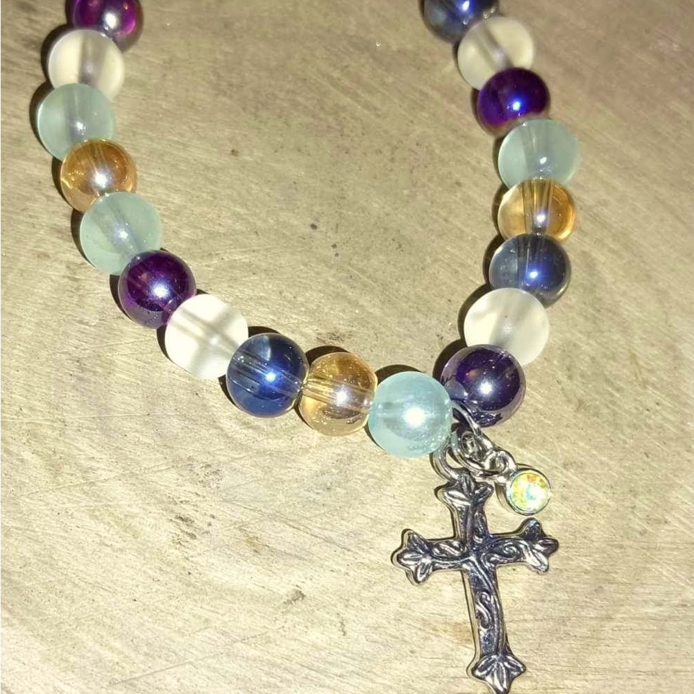 Adult size handmade stretchy bracelet